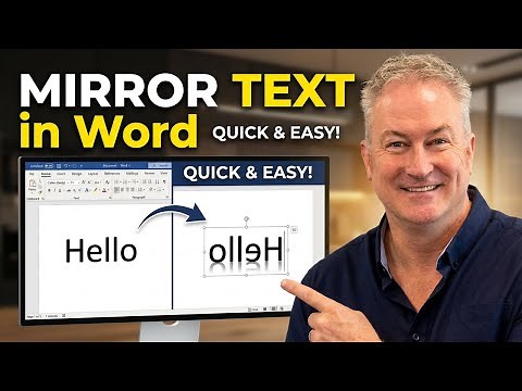 How to Mirror Text in Word the Easy Way