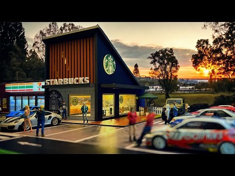Starbucks 1/64 Diorama | Hotwheels Diorama