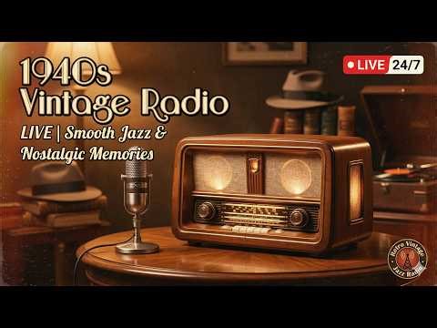 1940's Vintage Radio LIVE | Smooth Jazz & Nostalgic Memories📻