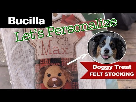 Felt Tube 23 - Let's Customize Doggy Treat Felt Stocking Kit By Bucilla!