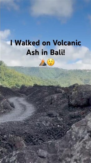 🌋 Walking on Mount Batur's Volcanic Ashes! | Bali Adventure #Shorts #ajtravelogue #incredibleplaces
