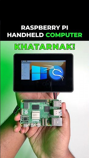 Raspberry Pi Portable Handheld Computer with Touchscreen Display #shorts #gadgets #tech