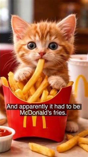 #cat #cute #animals #eating #mcdonalds