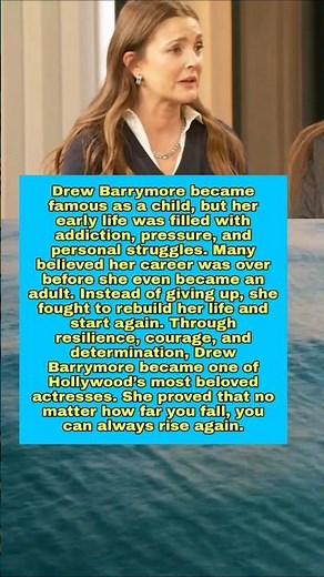 Drew Barrymore Faced Addiction and a Broken Childhood Before Becoming a Hollywood Legend😱
