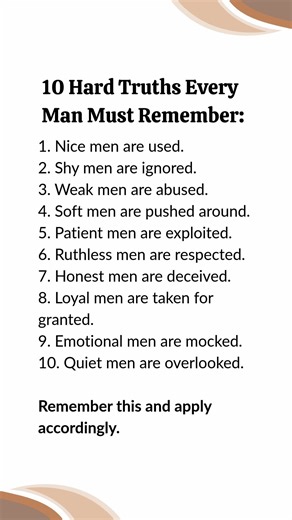 10 Hard Truths Every Man Must Remember | Wisdom Words