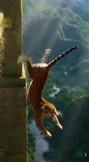 Jaguar Falling from Cliff! Shocking Jungle Scene