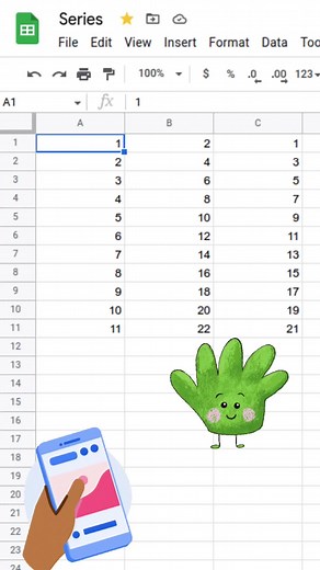 ¿Cómo hacer series o números consecutivos en las hojas de cálculo de Google? #googlesheets #hojasdecalculodegoogle #googlesheetstips