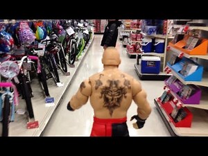 WWE ACTION INSIDER: Brock Lesnar figure shopping at Target review wrestling aisle "grims toy show"