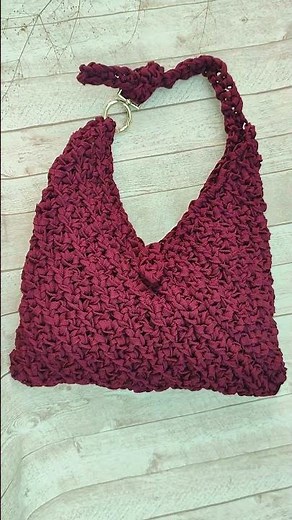 Easy&Fast One-Piece Hobo Bag #crochetpursepattern #hobobag #simplecrochetforbeginners #crocheting