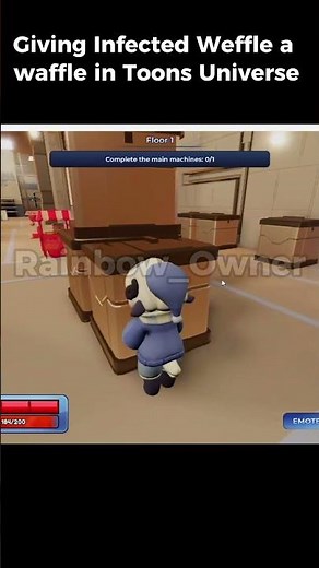 Giving a waffle to Infected Weffle in Toons Universe! #roblox #toonsuniverse #waffle