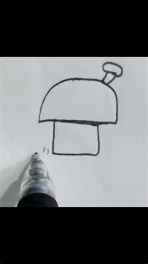 Draw a cute mashroom #shortsviral #drawing #trendingshorts |MysticLines|