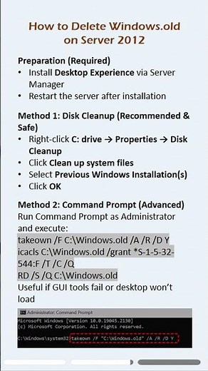 Delete Windows.old on Server 2012 – Step-by-Step Guide #server2012