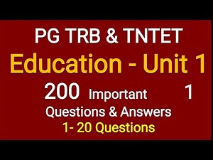 PG TRB Psychology Questions and Answers Unit 1 (1-20)