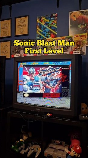 Sonic Blast Man First Level #snes #retrogaming #beatemup