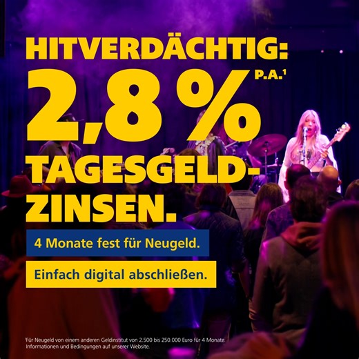 Attraktiver Aktionszinssatz - einfach digital | Postbank