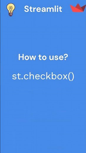 How to use streamlit checkbox