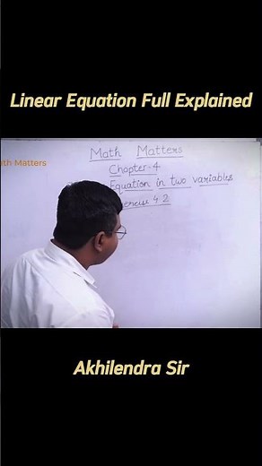 Linear Equation full explained