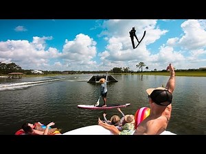Flying off Jumps in Water Skis with a World Record Holder!