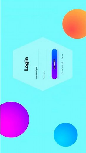 Hexagonal Glass Login ✨ HTML CSS