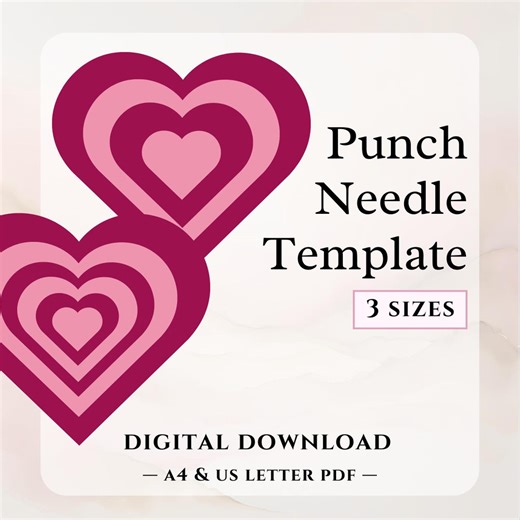 Hypnotic Heart Punch Needle Pattern Love Heart Mug Rug Template, Valentine's Day Punch Needle Patterns, Heart Punch Needle Coaster Template - Etsy