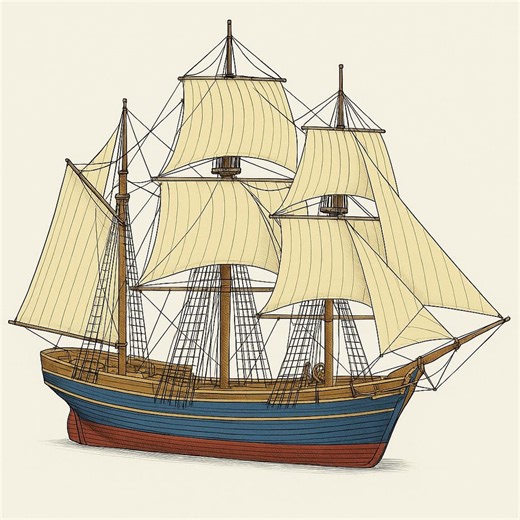 Sailing Ship Model Blueprint: DIY Wooden Sailboat Plan (PDF Download) - Etsy