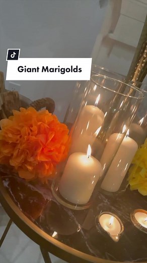 DIY Giant Tissue Paper Marigold for Diwali Decor | Easy Home Decor Ideas