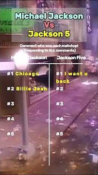 Michael Jackson vs the Jackson Five