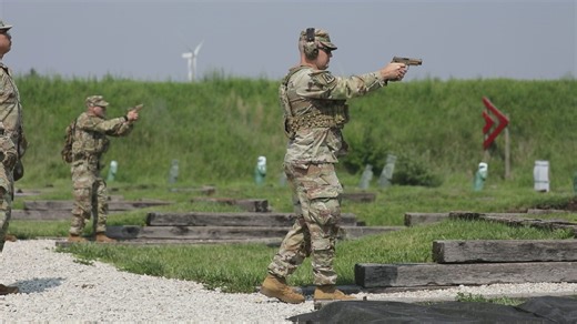 Soldiers conduct M17 Range Qualification
