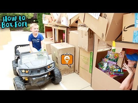 How-To Build a Drive-Thru BOX FORT! A HobbyFamily Tutorial for Parents and Kids