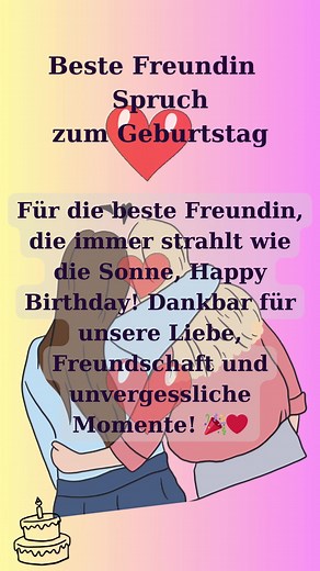 Herzliche Geburtstagswünsche für Beste Freundinnen