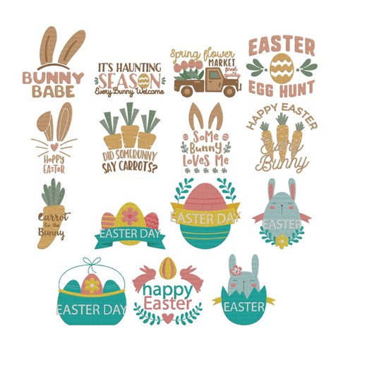 Easter Bunny Machine Embroidery Designs, Spring Egg Hunt Quotes (instant Download) - Etsy UK