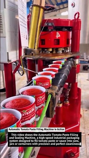 Automatic Tomato Paste Filling Machine in Action | Satisfying Food Factory Process