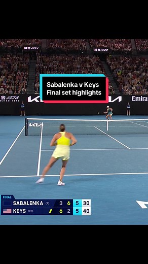 Australian Open 2025: Sabalenka vs Keys Final Highlights