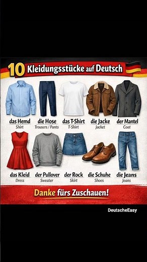 Essential German Clothes Vocabulary You MUST Know! 🇩🇪 Learn German Fast!