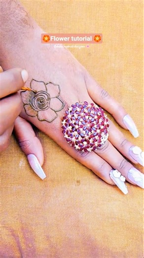 Flower tutorial 🏵️#mehndi #newtrick #tips #newtrend #viralvideos #youtube #shortsviral #art #shorts