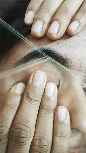 eyebrows threading ♥️🫰 #shorts #eyebrow #shortfeed #shortsviral #trending