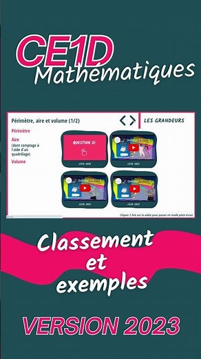 Mise à jour 🛠️ Aide à la préparation au #ce1d #maths 2023 ➡️ classement/exemples de questions