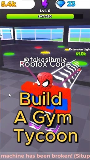 Build A Gym Tycoon Roblox Codes #roblox