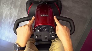 Pride Victory 10 4-Wheel Scooter, 400 lbs. Weight Capacity, with 5-Year Extended Warr (Candy Apple Red, 18 x 17 Foldable Seat with Sliders)