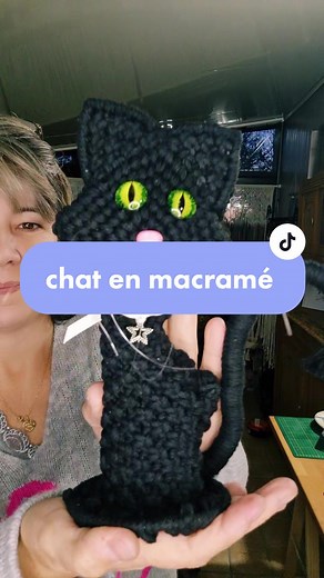 création d un petit chat en macramé