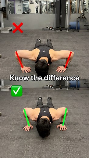 🤔 **Push-Up Truths:** Elbows Out vs. Elbows In When it comes to push-ups, form is your secret weapon. 💡 🔴 Elbows out = risk of injury & reduced efficiency ✅ Elbows in = safer and stronger gains Level up your push-up game today! 💪 Save this for your next workout! #PushUpProTips #FormMatters #FitnessTips #WorkoutWisdom #StrengthTraining" | Sidfitfacts