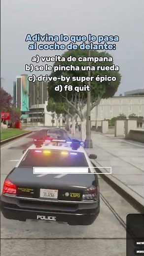Creé un JUEGO para que ADIVINES qué pasa en una persecución de GTA 5 ROLEPLAY #fivem #gta5 #policia