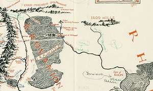 Tolkien's annotated map of Middle-Earth