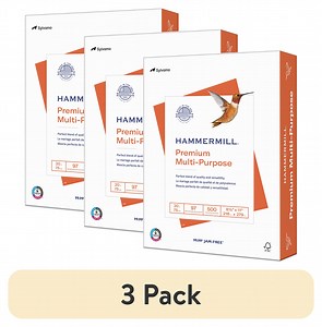 (3 pack) Hammermill Premium Multi-Purpose Paper, White, 20lb, 8.5x11, 1 Ream (500 Sheets), New - Walmart.com