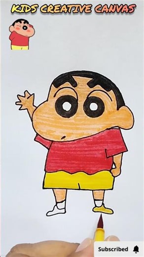 "Cute shin Chan Drawing 🎨"l #shinchan #cartoon #kidscreativecanvasshorts l
