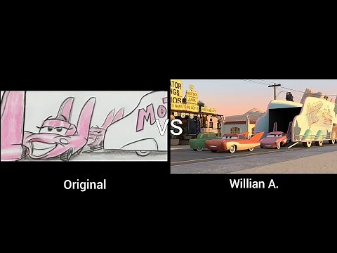 Cars Deleted Scene - Motorama Girls (Storyboard Comparisons)