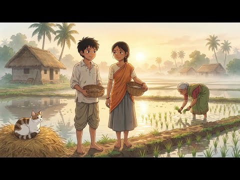 Morning Mist in the Paddy Field | Cozy Ghibli Inspired ASMR Farming Story