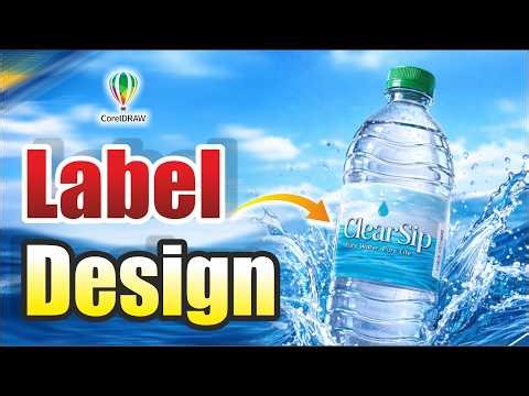 Professional Water Bottle Label Design | CorelDRAW Tutorial