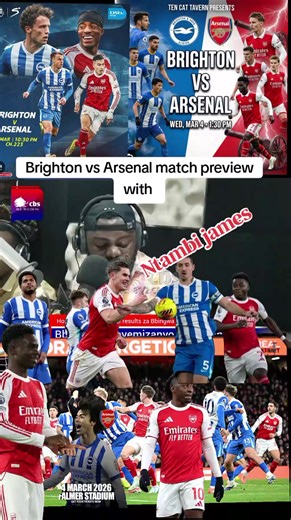 Brighton vs Arsenal match preview with Ntambi james #foryoupage #fyp #footballtiktok #arsenal #richardsars