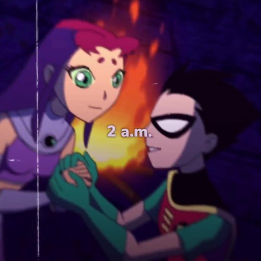 Robstar Fanart Edit - Teen Titans Robin and Starfire Kiss Scene
